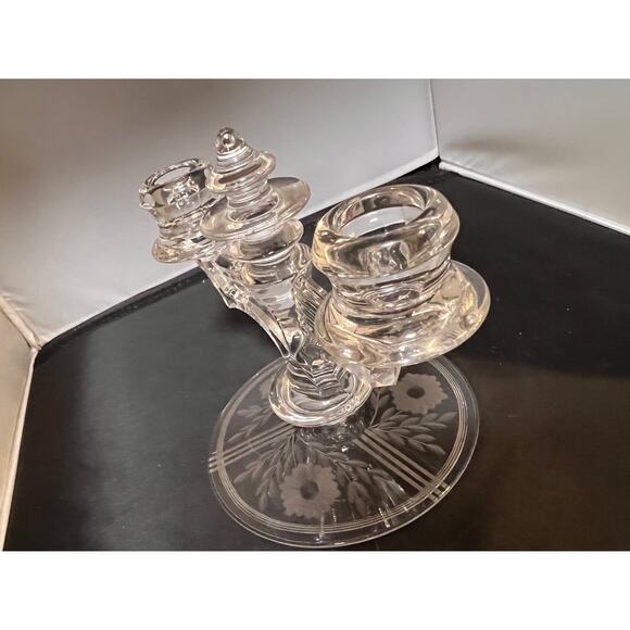 COPY - Vintage Double Arm Tiffin Candleholder - Picture 6 of 8